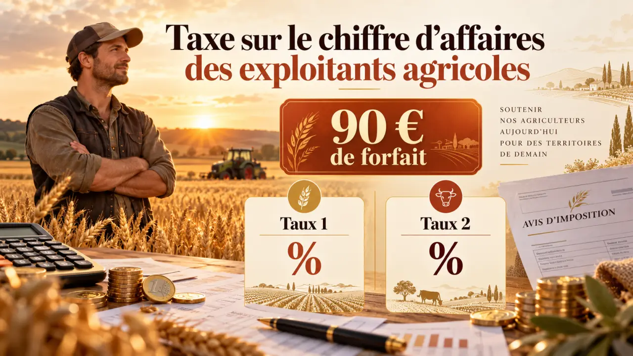 Taxe sur le chiffre d’affaires des exploitants agricoles : 90 € de forfait et deux taux à distinguer